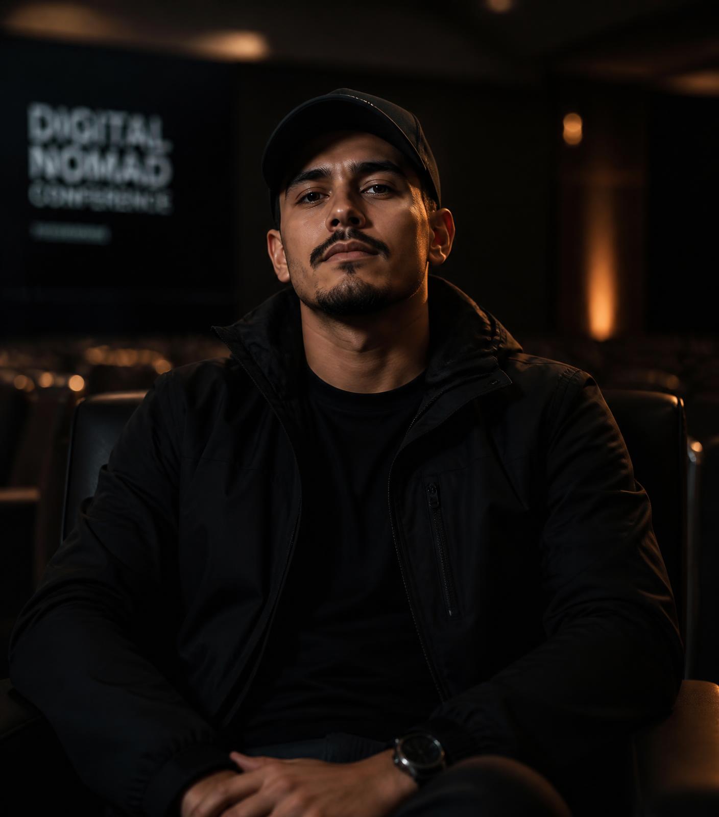 Emprendedor nómada digital trabajando desde cualquier lugar